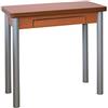 MOMMA HOME - Tavolo da Cucina - Modelo Ribeta - Ciliegio - Misure 80 x 40/80 x 76 cm - Apertura a Libro - Materiale in Legno Laminato MDF e Struttura in Metallo
