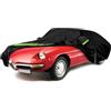 tivekeo Telo Copriauto Sostituzione per Alfa Romeo Spider 1966-1994, Nero | Copertura Auto Protettiva Dell'auto, Telone per Auto Garage Completo Impermeabile Strisce Riflettenti Completo