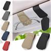 JINYJIA Porta Occhiali Auto 2 Pezzi, Magnetico Clip Portaocchiali Auto, Universal Soporte para Gafas de sol para Visera de Coche,Nero + Beige