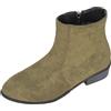 Unifizz Stivaletti Chelsea da donna, con tacco basso, alla moda, punta rotonda, con cerniera laterale, Verde scuro, 40 EU