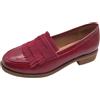 ANUFER Donna Britannico Stile Nappa Penny Loafers Punta Tonda Slip-On Ufficio Scarpe Eleganti Marrone SN0706200 EU38.5