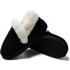 JOMIX Pantofole Donna Invernali Chiusi Ciabatte Pelose Calde da Casa Babbucce Comodo da Inverno MD9691 Nero, 38