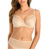 Teyli - Reggiseno Donna con Ferretto - Imbottito con Aggiunta di Delicato Tulle - Lingerie Elegante e Confortevole. Beige 7D