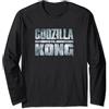 MonsterVerse Godzilla vs Kong - Official Metallic Logo Maglia a Manica