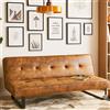 Shally Dogan Divano letto 3 posti click clack modello Derby Pelle sintetica Marrone dorato