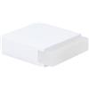 EVI Herrajes | Fermaporta da pavimento - Design quadrato | 35 x 14 mm | Acciaio - Laccato bianco | Montaggio adesivo | I-197/14
