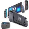 MoKo Custodia Protettiva per Nintendo Switch 2 (2025) - Dockable Cover con Joy-Con a Sgancio Rapido, Telaio in TPU e Schienale in PC, Resistente a Graffi e Urti, Grigio