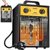 MASKO Riscaldatore elettrico termoventilatore in ceramica, riscaldatore elettrico con termostato, riscaldatore elettrico con 3 livelli di riscaldamento, ventilatore per uso interno ed esterno (giallo