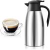 BORDEAG 2 L Caraffa Termica, Caraffa Per Caffè, Thermos In Acciaio Inox, Mantiene Caldo Per 24 Ore, Thermos Sottovuoto A Doppia Parete Per Mantenere Calde Le Bevande Bollitori, Teiere E Caffettiere
