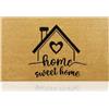 AMARU DOOR MATS Zerbino Home Sweet Fibra di Cocco - 70x40cm - Zerbino Ingresso Casa con Superficie Antiscivolo in PVC e Fibra Cocco - Per Corridoi,Porte Esterne-Accessori per la Casa-Design Minimalista Originale
