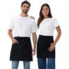 Chef Works Grembiule unisex da bistrot, nero, confezione da 2, taglia unica