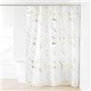 Douceur d'Intérieur, Tenda da doccia con ganci (180 x 200 cm) Aquamarbre Bianco/Oro, Poliestere con stampa metallizzata
