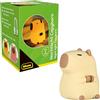 Idena 40386 - Luce notturna a LED Capibara, lampada in silicone con cambio colore e dimmer, alta circa 11 cm, ricaricabile, cavo di ricarica USB incluso