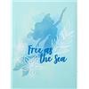 Idea Nuova Disney Little Mermaid Free as the Sea Canvas LED Wall Art,Childrens Wall Hanging Décor,11.5x15.75
