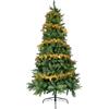 YEAUPE PRO Albero di Natale artificiale da 180 cm con 800 punte, PVC + PE | Base in metallo robusto con nastro decorativo da 9 m incluso | Per uso interno ed esterno