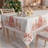 PETTI Artigiani Italiani - Tovaglia Natalizia Antimacchia Rettangolare Copritavolo Natalizio Cucina Disegno Schiaccianoci Rosa X24 Posti (140x450 cm) 100% Made in Italy