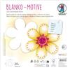 Ursus 1712 00 08F - Motivi vuoti Fiore, 20 pezzi in cartoncino fotografico da 300 g/m², 22 x 22 cm, carta artigianale fai da te da colorare, incollare, ritagliare e disegnare autonomamente