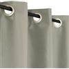 Atout Ciel Tenda opaca 100% oscurante con occhielli, 140 x 260 cm, pronta da appendere, colore: grigio chiaro