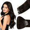 Hetto extension Microring Capelli Veri Marrone Scuro 40cm 50Ciocche