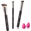 FITDON 3 pennelli correttori per fondotinta e 2 mini spugne per trucco, perfette per liquidi, crema e polvere, altalene, stipoli