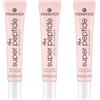 Essence Cosmetics Essence Super Peptide Balsamo Labbra Tranparente, Levigante, Vitamine, Vegano, Senza Parabeni, Microplastica, Nanoparticelle, 3 x