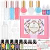 JUYRLE Set per Creare Profumi Fai da Te, Kit per la Fabbricazione di Oli Profumati, Set Fai da Te Creativo per Adulti DIY con Olio Essenziale, Mini Set di Profumi con Piccola Flacone Spray, Come