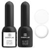 Didier Lab - Premium Rubber Base e Top Coat Semipermanente - Senza HEMA e TPO - UV LED - Smalti Semipermanenti per Unghie - Light White Base Semipermanente Unghie - Super Shiny Top Coat Gel - 2x10ml