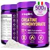 SUPLINT Polvere di Creatina Monoidrata 500 g - 147 Porzioni - 100 % Creatina Monoidrato Pura - Qualità Micronizzata - Vegano, Senza OGM - Integratore Sportivo per Forza, Muscoli & Recupero