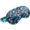 Miquelrius - Maschera da notte in raso ultra morbido, comoda per viaggi in aereo, design elegante con elastico foderato, taglia unica, scelta regalo, Flowers