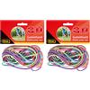 Idena 90390 - Corda di gomma, 2 pezzi, ciascuno lungo 4,5 m con i colori dell'arcobaleno, gioco di salto per bambini dai 5 anni in su