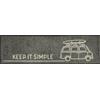 Wash+Dry tappeto Design Keep it Simple grey 35x120cm, adatto per interni ed esterni, lavabile, beige