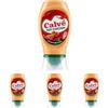 Calvé Salsa Hot Chicken Piccante, Formato 250 ml, Delicata, con Cayenna e Peperoncino, Ideale per Bocconcini di Pollo e Spiedini, Vegetariano, Senza Glutine, Bottiglia 100% Riciclata (Confezione da 4)