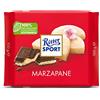 RITTER SPORT Marzapane, Tavoletta di Cioccolato Fondente Ripieno Con Marzapane, Morbida Pasta di Mandorle e Croccante Cioccolato, Cacao 100% Certificato Sostenibile, 100 g (Confezione da 6)