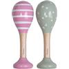 Kindsgut Sonagli (set di 2), strumenti musicali per neonati e bambini, ideali per il viaggio, colori tenui e alta qualità, triangoli e strisce
