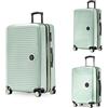 Hauptstadtkoffer Mitte - Set of 3 Suitcases - Hand Luggage Suitcase 55 cm, Medium Suitcase 68 cm + Large Travel Suitcase 77 cm, Hard Shell ABS, TSA - Menta