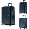 Hauptstadtkoffer Mitte - Set of 3 Suitcases - Hand Luggage Suitcase 55 cm, Medium Suitcase 68 cm + Large Travel Suitcase 77 cm, Hard Shell ABS, TSA - Blu Scuro