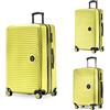Hauptstadtkoffer Mitte - Set of 3 Suitcases - Hand Luggage Suitcase 55 cm, Medium Suitcase 68 cm + Large Travel Suitcase 77 cm, Hard Shell ABS, TSA - Felce