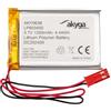 AKYGA Batteria 3,7 V 1200 mAh LP603450 ai polimeri di litio Akyga AKY0638 Li-Po PCM JST 2 poli, connettore 2,5410 cm