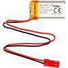 AKYGA Batteria 3,7 V 250 mAh LP601730 ai polimeri di litio Akyga AKY0384 Li-Po PCM JST 2 poli, connettore 2,54 15 cm