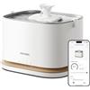 PETLIBRO Fontana per Gatti Upgrade, Senza Fili e a Batteria, Monitoraggio App 3L/101oz, Fontana Dockstream 2 con Vassoio in Acciaio Inossidabile, Dispenser d'Acqua per Cani WiFi 5GHz