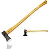 Xforst Ascia da spacco SA2 - Ascia forestale 80 cm con manico in legno di frassino e testa in acciaio 2 kg - Peso totale 2,6 kg - Incluso fodero in cuoio