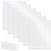 CJMUQHEHH 32 Pezzi Buste Trasparenti A5, Buste Perforate Trasparenti in Plastica, Resistenti Cartelline Trasparenti Anelli A5 con Apertura Superiore, Adatto per Archiviare Documenti, Foto, Cartoline, 6 Anelli