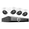 SANNCE Kit Telecamere Videosorveglianza PoE, 6MP NVR 8 Canali Senza HDD con 4 Telecamere Esterna IP 3MP, Visione Notturna Infrarossa 30m e Rilevamento Movimento, Registrazione 24/7, Impermeabile IP67