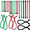 Roellgs 24 fascette elicoidali, 3 10,2 cm 15,2 cm e 20,3 cm, in silicone, per la gestione dei fili, per appendere le corde