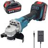 Weytoll Smerigliatrice angolare 21V 125mm Motore Brushless Multifunzionale Strumento di rettifica elettrica 2 pezzi Batteria al litio Macchina da taglio Strumento di potenza di utilità