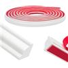 JSIWOTH Boiserie Adesiva per Pareti 5m - Profilo Angolare PVC e Cornice Polistirolo, Modanatura Autoadesiva per Soffitti e Pareti, Verniciabile & Fai-da-te (12x9mm)