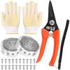 Glarks 54 pezzi 11/16 pollici x 10 piedi cinghia per tubi in metallo zincato con fori, cinghia in metallo di supporto per tubi, cinghie per appendici per tubi con viti 50pcs M4.2 M5