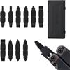 NexTool Bit Kit, 10 Pieces Replacement Screwdriver Bits Compatible with LM Multi-Tool Durable S2 Steel #1, #2-2 Phillips +1/4.3/16&1/8 Flat Head + T15 Torx, NexTool Pocket Tool for DIY Repairs