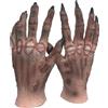 OhMill Guanti Zombie Guanti Mummia Simulazione Mani Bruciate Guanti da Vampiro Mani Ferite Costume Spaventosi Halloween per Halloween Cosplay Mardi Grasso Festa, rosso, 32.5*17cm