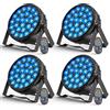 Ukfog 4PCS 216W LED Par Luce di Scena, 27 x 8W RGBW DMX-4/8CH Luci da Palcoscenico con Telecomando 6 Modalità Effetto Alta Luminosità Par LED per DJ, Festa, Teatro, Show, Natale